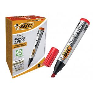 Marker Bic Permanent rosso Punta Scalpello