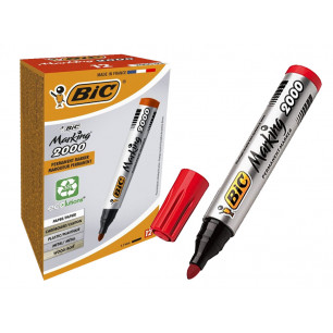 Marker Bic Permanent Rosso Punta Tonda