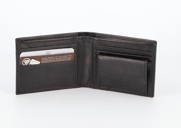 Portafoglio DNUP compatto in pelle con RFID colori assortiti GRANDE