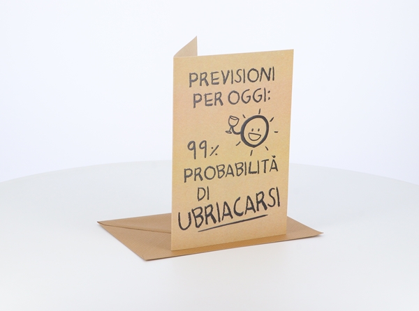 Biglietti con frasi umoristiche con fondo avana